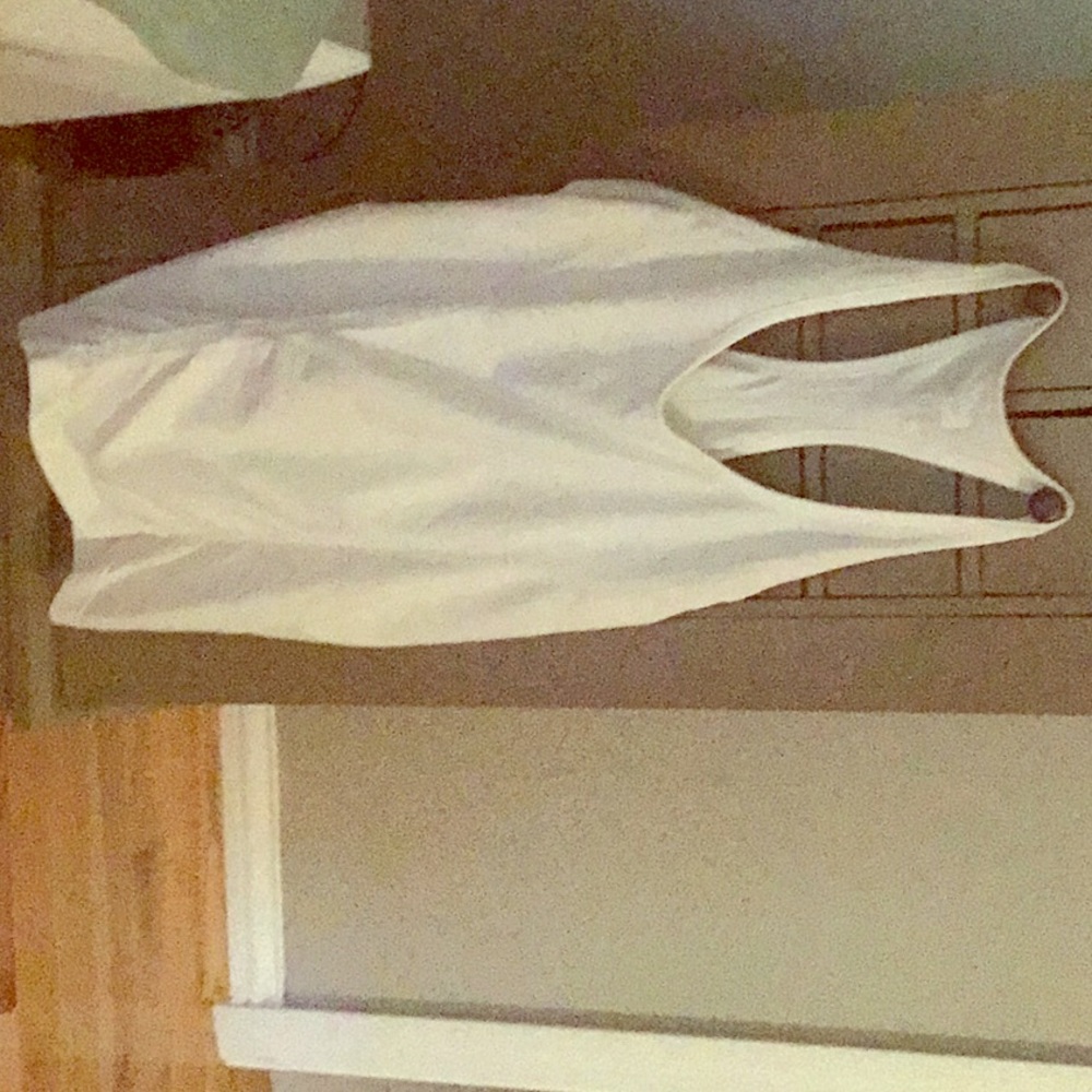 White athlete tank top